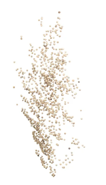 White Pepper Seeds Fly Explosion White Pepper Float Explode Abstract — стоковое фото