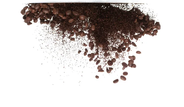 Coffee Powder Mix Bean Fly Explosion Coffee Crushed Mix Seed — Stock Photo, Image