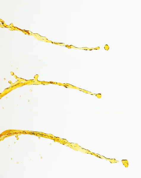 Апельсин Лимонный Сок Брызги Смазки Масла Жидкое Золото Желтый Напиток — стоковое фото
