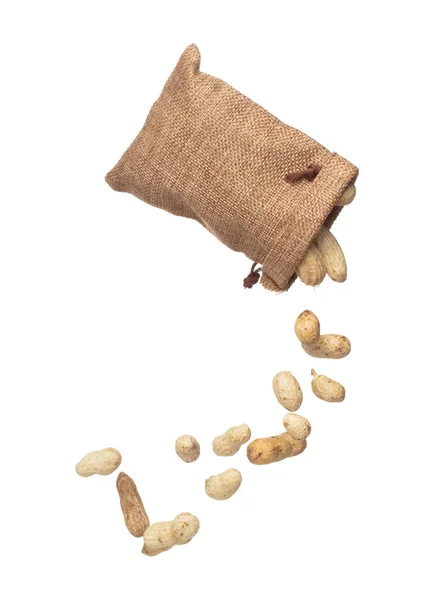 Boiled Peanut Fly Explosion Boiled Peanut Bean Fall Pour Sac — Stock Photo, Image