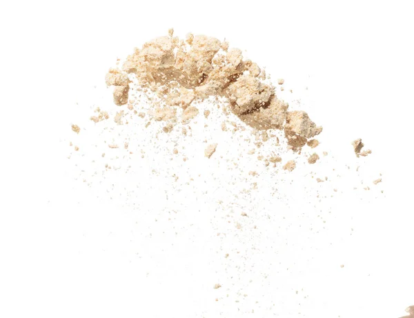 Seasoning Powder Explosion Flying Beige Brown Seasoning Powder Wave Floating — Stockfoto