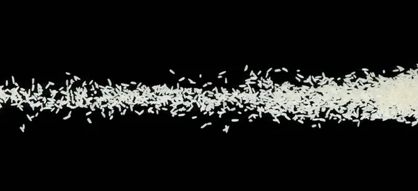 Japonês Arroz Voando Explosão Rices Grãos Brancos Explodir Mosca Nuvem — Fotografia de Stock
