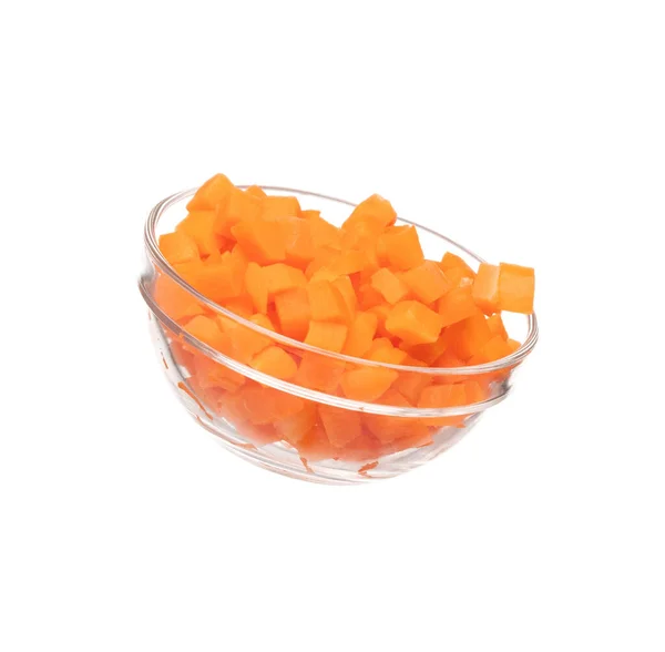 Carrot Fresh Fly Float Glass Bowl Air Turn Dice Cube — Φωτογραφία Αρχείου