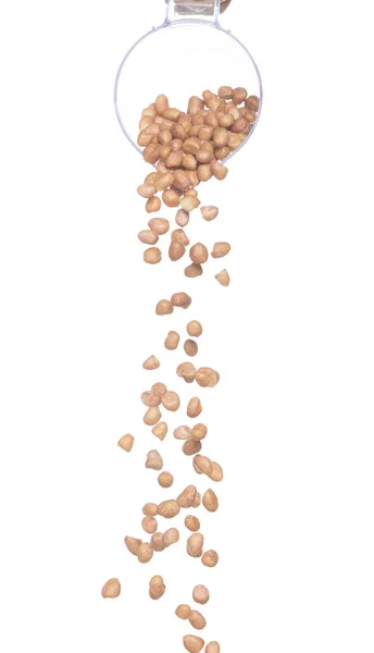 Peanut Fall Brown Grain Peanuts Explode Abstract Cloud Fly Measuring — Foto Stock