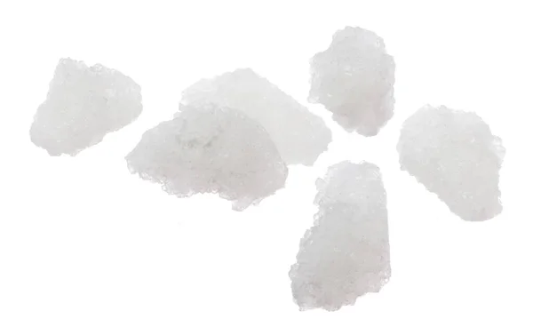 Bergzucker Fliegt Explosionsartig Weißer Kristall Bergzucker Abstrakte Wolke Schwebt Big — Stockfoto