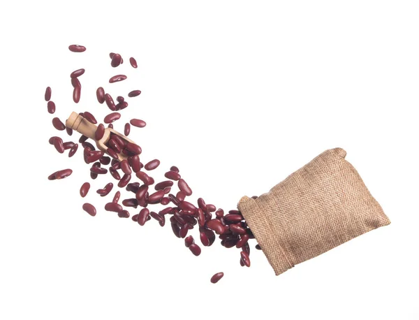 Red Bean Flying Explosion Sack Bag Red Grain Beans Explode — Fotografia de Stock