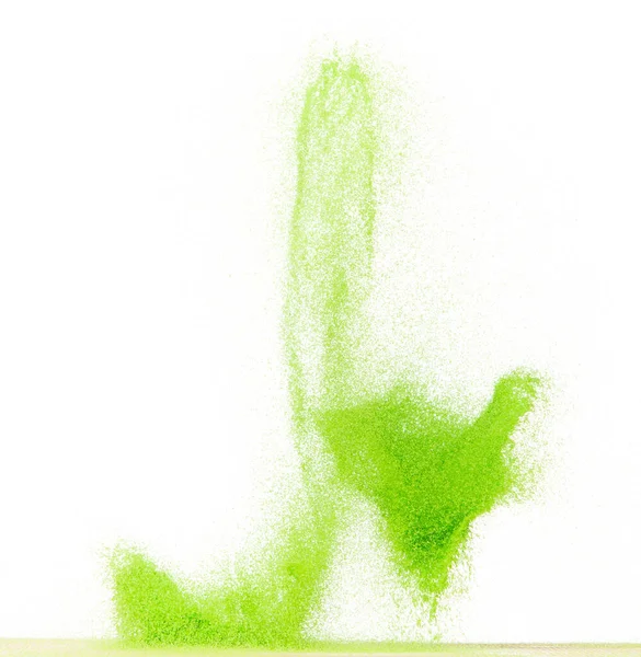 Kleine Grüne Sand Fliegen Explosion Pflanzliche Sande Kornwelle Explodieren Abstrakte — Stockfoto