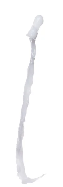 Melkyoghurt Wit Water Druppelvorm Vorm Vliegen Spatten Melk Lotion Giet — Stockfoto