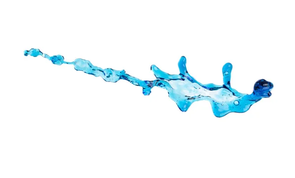 Shape Form Droplet Blue Water Splashes Drop Water Line Tube — Fotografia de Stock