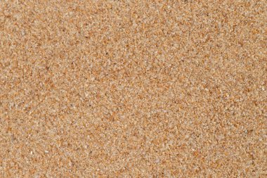 Küçük ölçekli kum yığını, cam gibi altın tanecikler. Soyut silis materyal seti. Sarı renkli kum, detay dokusunu kapatır. Beyaz arkaplan izole edildi