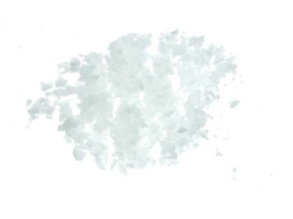 塩岩花が爆発し 白い塩岩花が抽象的な雲のフライを爆発する 空気中の大きなサイズのグランド塩スプラッシュ 食品オブジェクト要素の設計 白地分離高速凍結運動 — ストック写真