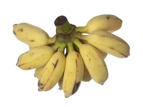 バナナ飛んで爆発 黄色のバナナの完全なサイズの空中に浮かぶ 白の背景隔離された高速シャッター 凍結停止を投げる — ストック写真