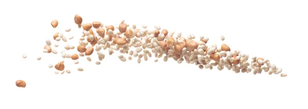 Mix White Peanut Beans Fall Explosion Several Kind Bean Float —  Fotos de Stock