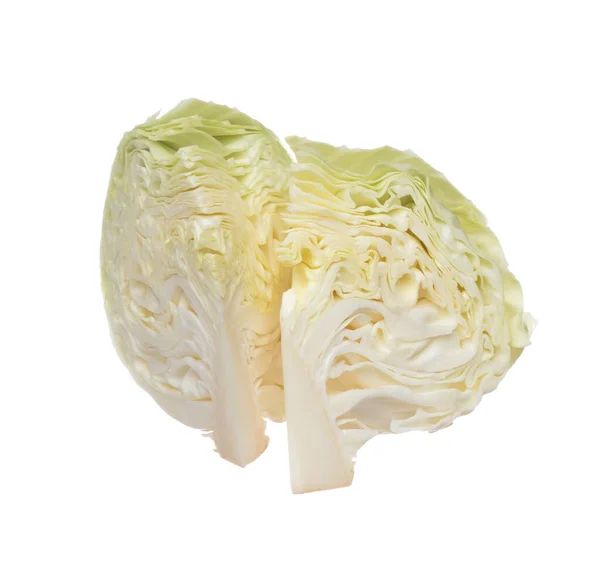 Cabbage Fly Mid Air Green Fresh Vegetable Cabbage Cut Chop — Photo