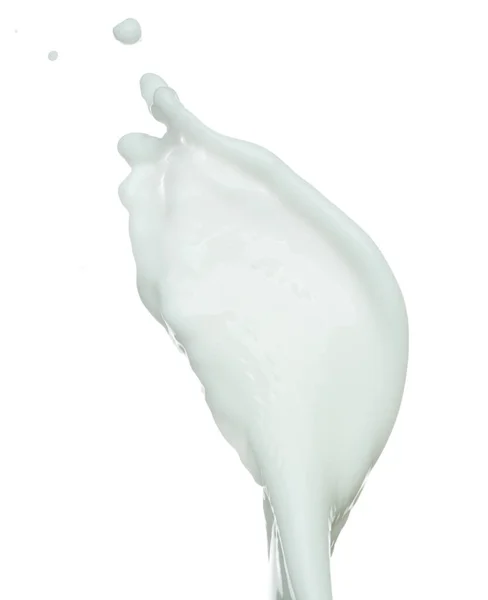 Daglig Mjölk Vit Lotion Droppe Flyga Stänk Mjölkkrämen Flyter Upp — Stockfoto