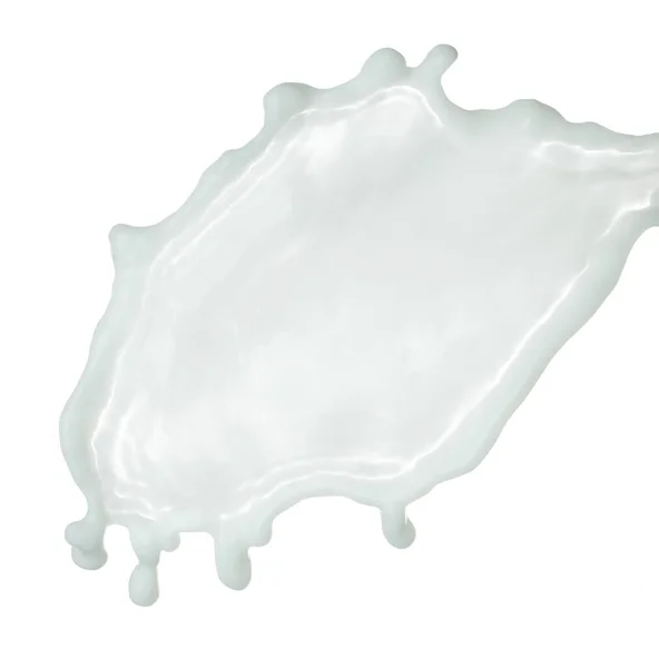 Daglig Mjölk Vit Lotion Droppe Flyga Stänk Mjölkkrämen Flyter Upp — Stockfoto