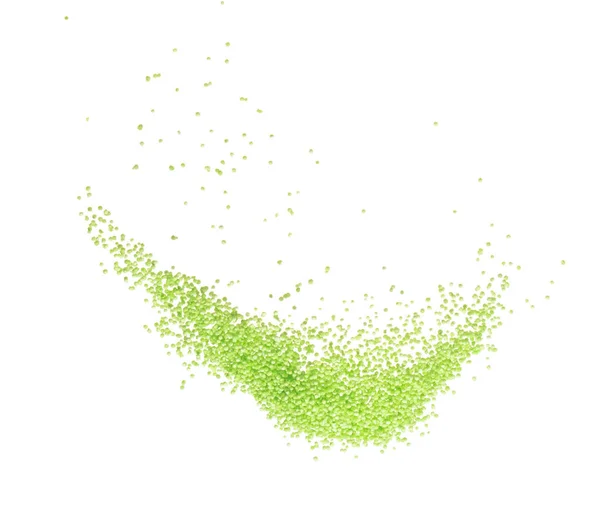 Sago Seeds Flying Explosion Green Grain Wave Floating Abstract Cloud — 스톡 사진
