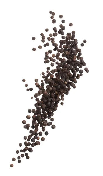 Black Pepper Seeds Fly Explosion Black Pepper Float Explode Abstract — Stockfoto