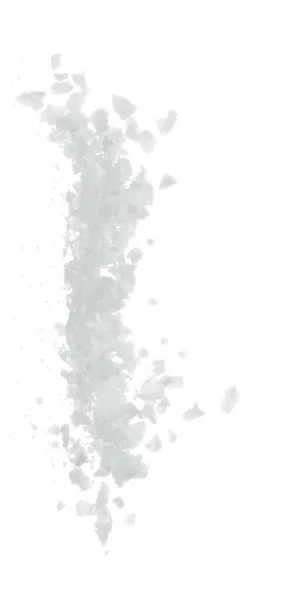 Zout Mix Vliegende Explosie Grote Witte Zouten Bloem Exploderen Abstracte — Stockfoto