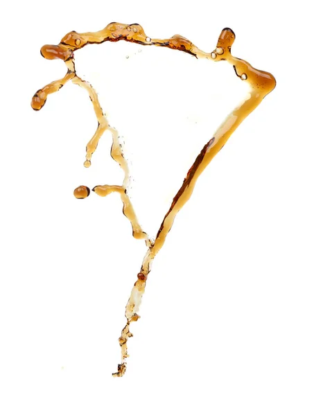 Coffee Drink Shape Form Droplet Espresso Splashes Drop Cola Line — Stock Photo, Image