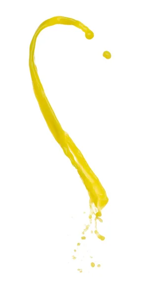 Желтая Жидкость Летит Взрыв Пигмент Кукурузный Банановый Сок Свежий Всплеск — стоковое фото