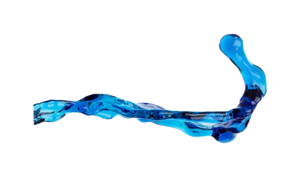 Shape Form Droplet Blue Water Splashes Drop Water Line Tube — Foto Stock