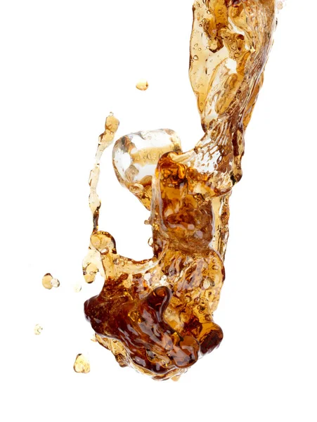 Coffee Drink Water Mix Ice Cube Fall Pouring Shape Form —  Fotos de Stock