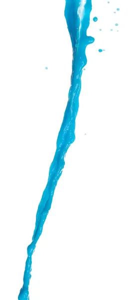 Blauer Farbspritzer Spritzt Form Blue Liquid Lotion Moisturizer Cosmetic Pour — Stockfoto