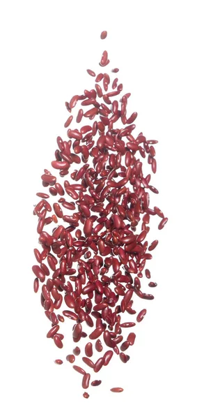 Red Bean Voando Explosão Grãos Vermelhos Explodem Mosca Nuvem Abstrata — Fotografia de Stock