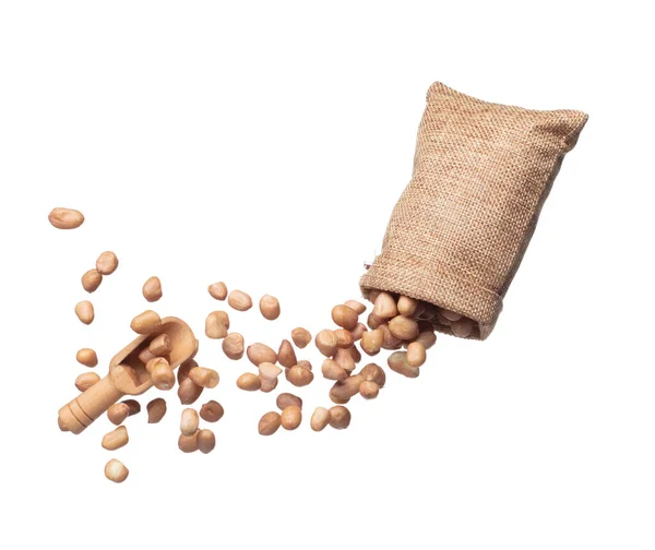 Peanut Flying Sack Bag Brown Grain Peanuts Throw Abstract Float — Stock Photo, Image