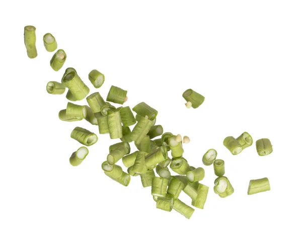 Chopped Long Yard Bean Fly Explosion Cut Green Long Beans — Stockfoto