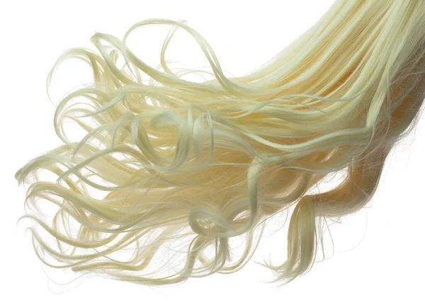 Lange Locken Perücke Frisur Fliegen Fallen Explosion Blonde Wellenförmige Perückenhaare — Stockfoto