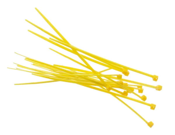 Plastová Kabel Kravata Žluté Držet Kabel Dohromady Nebo Ovinout Kolem — Stock fotografie