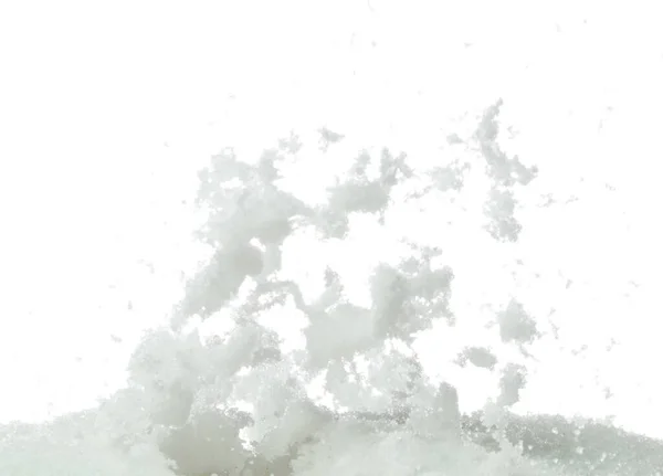 塩ミックス飛行爆発 大きな白い塩の花抽象的な雲のフライ爆発 空気中の塩岩スプラッシュ 調味料の要素のデザイン 白地分離高速凍結運動 — ストック写真