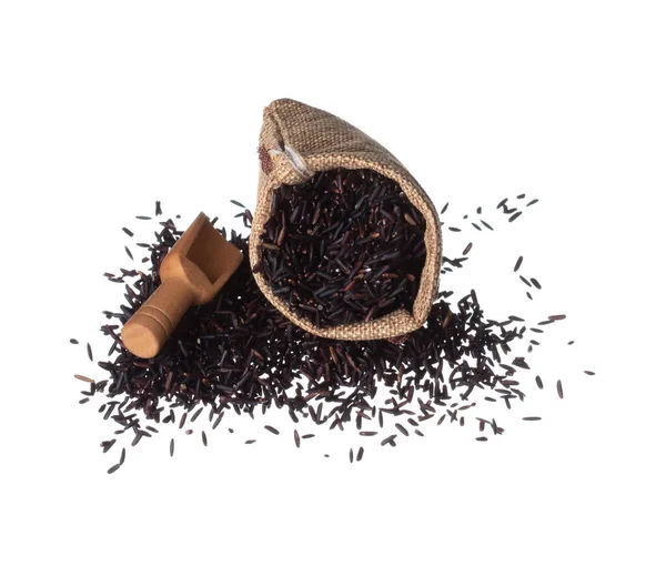 Riceberry Rice Explosion Flying Sack Bag Black Purple Berry Grain — Stok fotoğraf