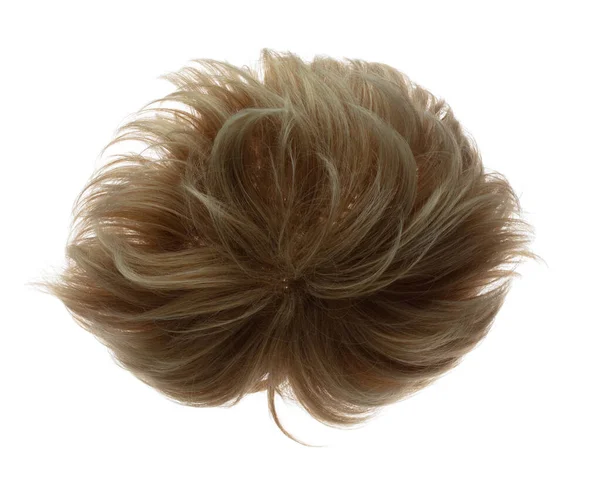 Κοντή Ίσια Περούκα Μαλλιά Στυλ Μύγα Πτώση Έκρηξη Σκούρο Καφέ — Φωτογραφία Αρχείου