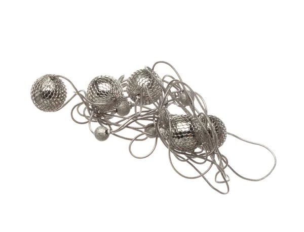 Silverjuvelpärla Stil Halsband Flyga Luften Wire Silver Smycken Pärla Halsband — Stockfoto