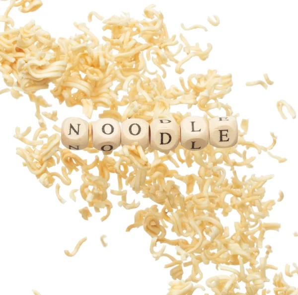 Alfabeto Lettera Formulazione Noodle Giocattolo Tallone Volare Sopra Esplosione Volare — Foto Stock