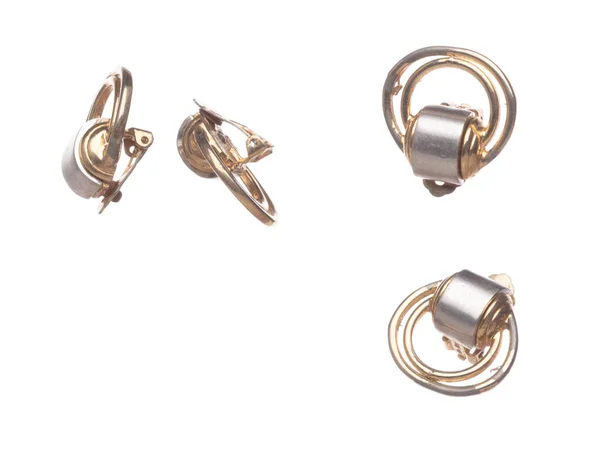Fashion Gold Oorbellen Met Mooie Werk Detail Waarde Luxe Gouden — Stockfoto