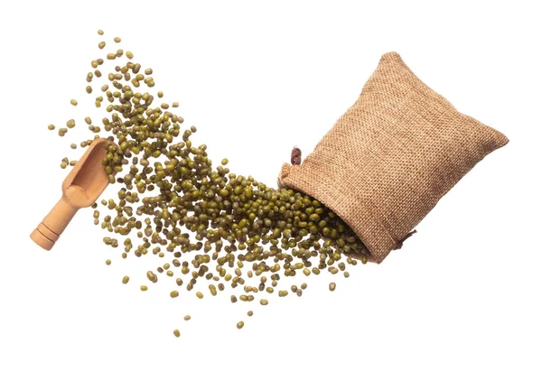 Green Mung Beans Fly Throw Sack Bag Green Mung Bean — Stockfoto