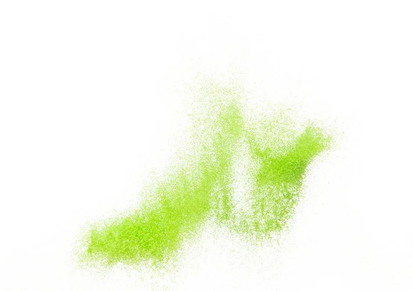 Kleine Grüne Sand Fliegen Explosion Pflanzliche Sande Kornwelle Explodieren Abstrakte — Stockfoto