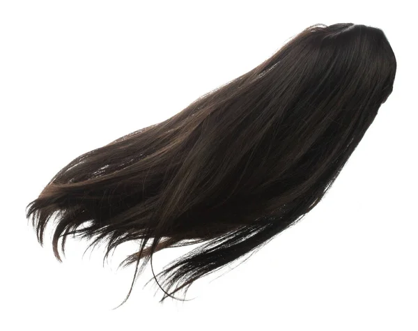 Довгий Прямий Стиль Волосся Муха Падає Вибух Чорношкіра Жінка Вішає — стокове фото