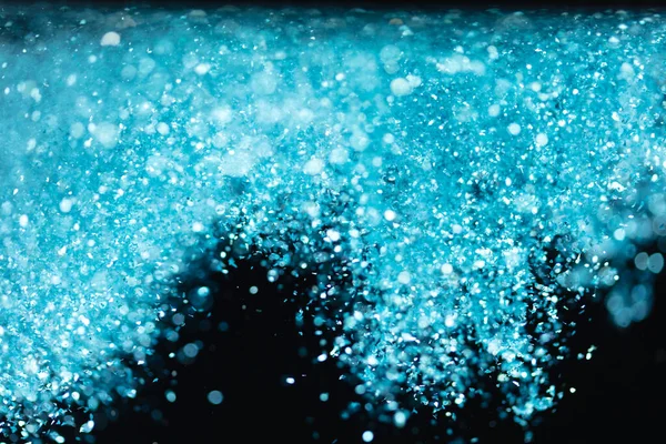 Explosão Brilho Azul Metálico Brilho Céu Glitter Faísca Piscadela Comemorar — Fotografia de Stock
