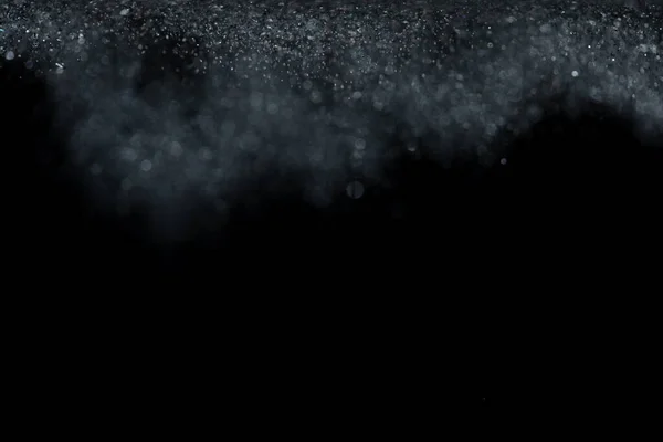 Взрыв Металлического Черного Блеска Сверкает Темный Блеск Пороха Искры Мигать — стоковое фото