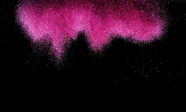 Explosión Brillo Rosa Metálico Brillo Choky Glitter Chispa Polvo Parpadear —  Fotos de Stock