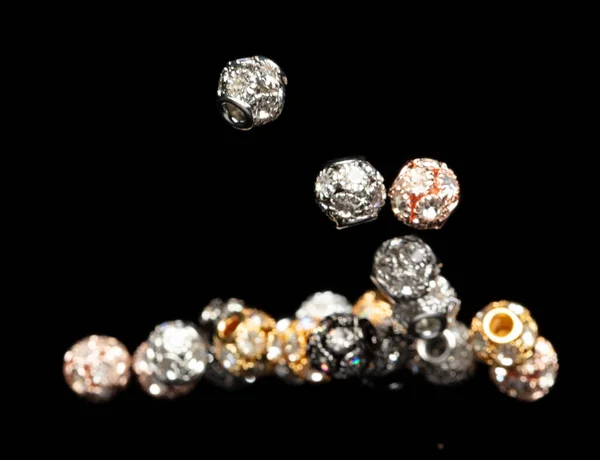 Mode Silver Boule Perles Avec Beaux Détails Travail Est Valeur — Photo