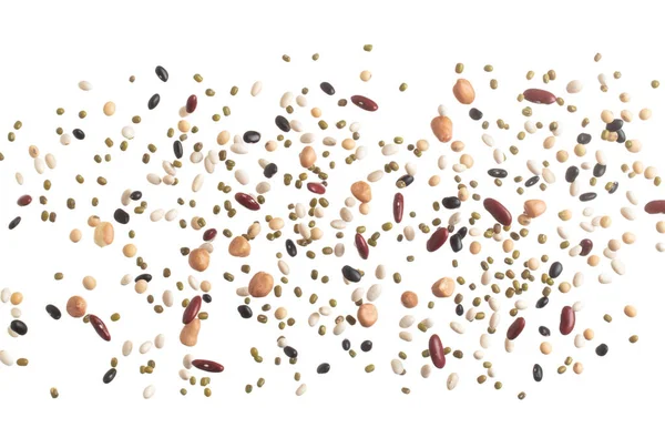 Mix Beans Fall Explosion Several Kind Bean Float Explode Pouring — Foto de Stock