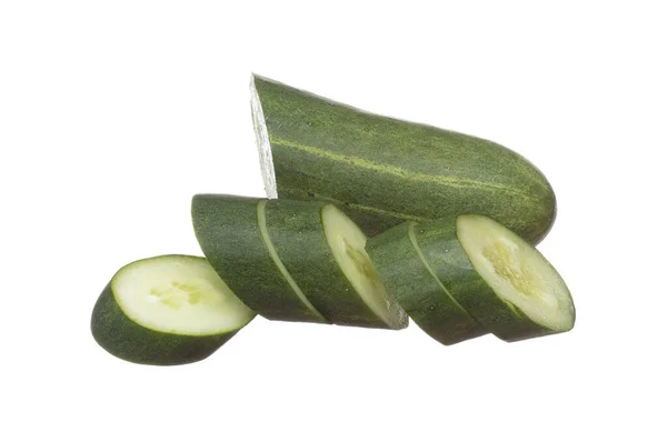 Cucumber Fly Fall Green Fresh Vegetable Cucumber Cut Chop Slice —  Fotos de Stock