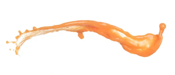 Zumo Naranja Vertiendo Forma Línea Explosión Jugosa Del Revoloteo Naranja — Foto de Stock