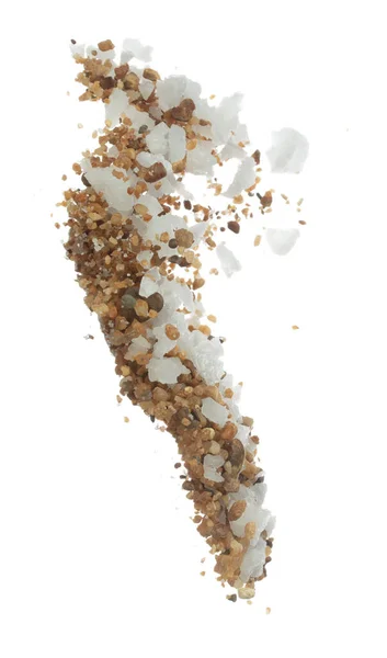 Keverék Homok Repülő Robbanás Nagy Fehér Sók Virág Felrobban Elvont — Stock Fotó